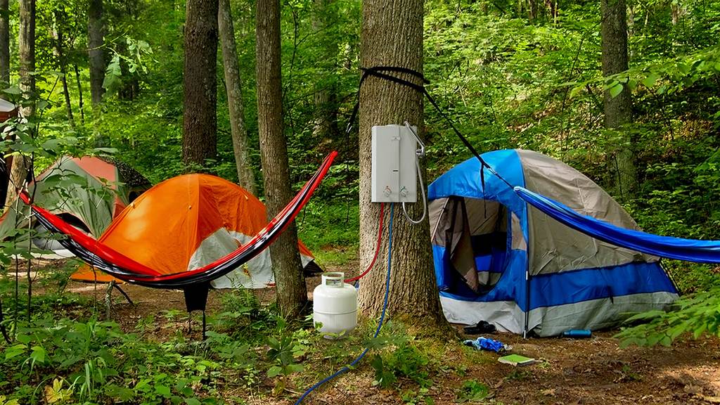 Campingdusche Campingdurchlauferhitzer Camping Dusche 6 liter Durchlauferhitzer